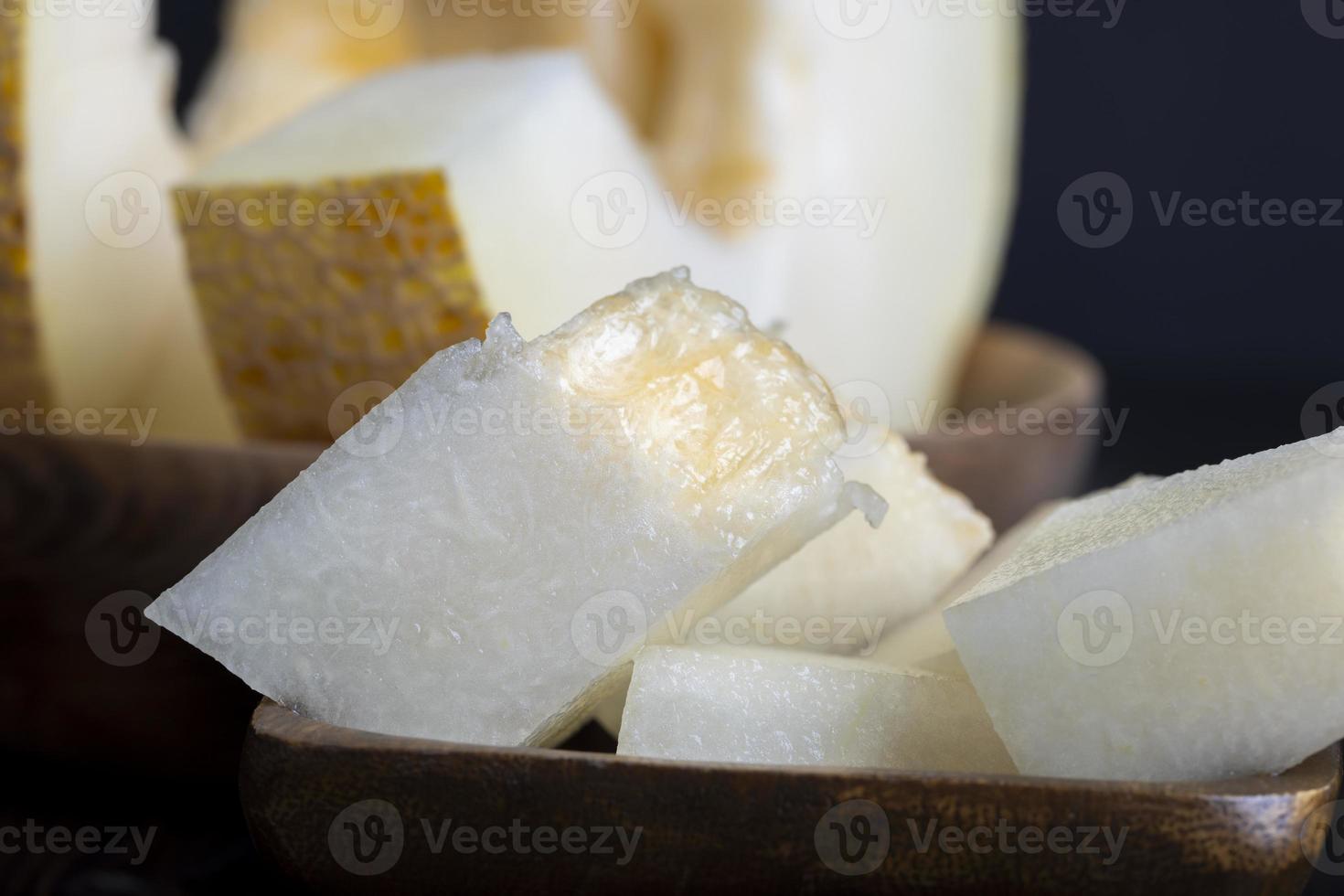 Ripe delicious melon during dessert cooking photo