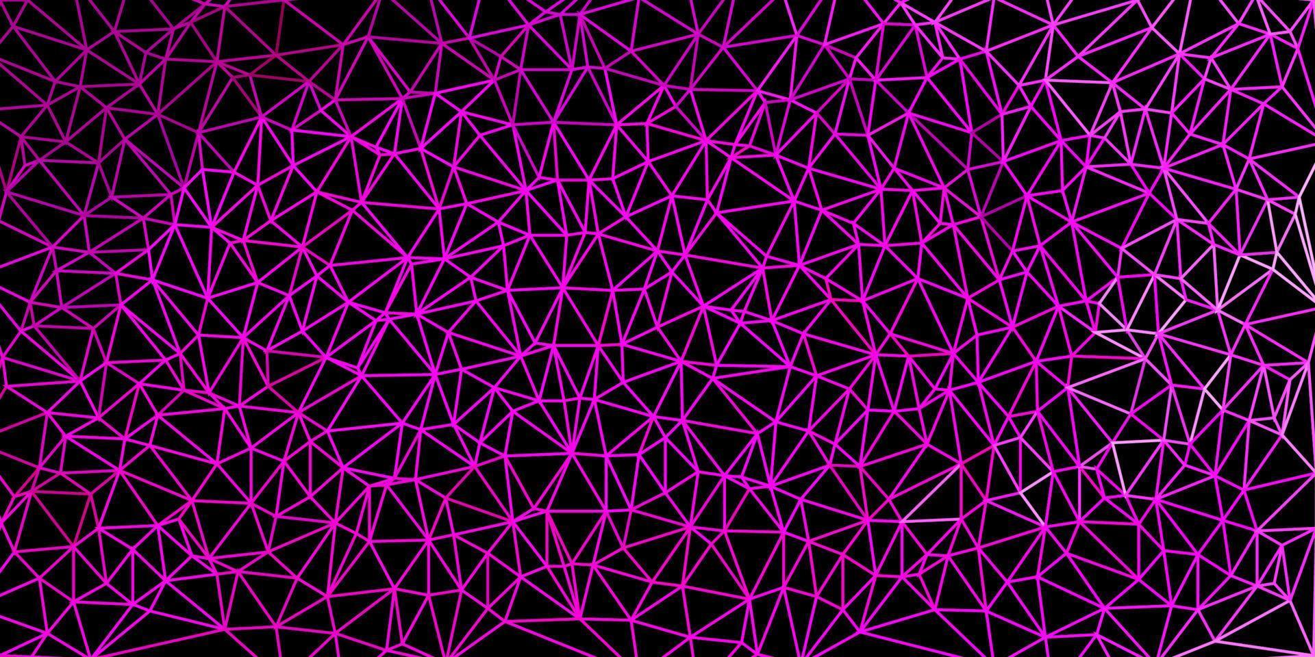 Telón de fondo de mosaico de triángulo de vector rosa claro.