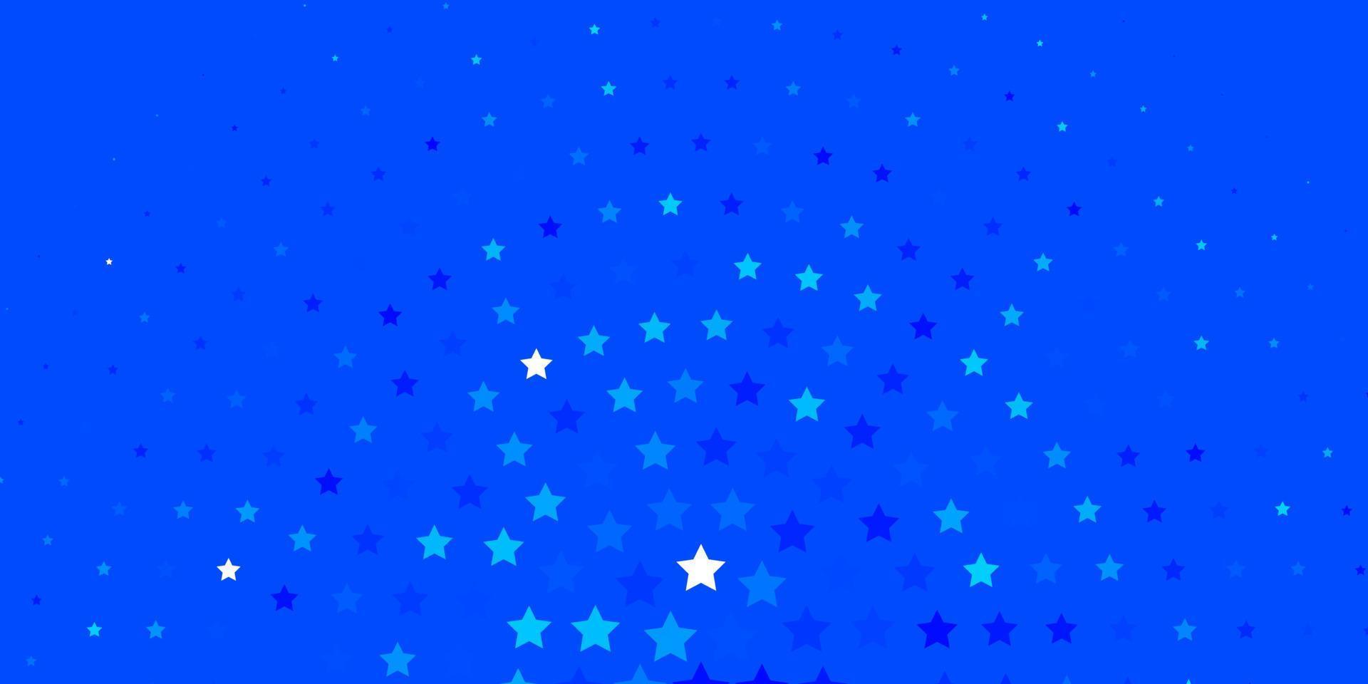 plantilla de vector azul claro con estrellas de neón.