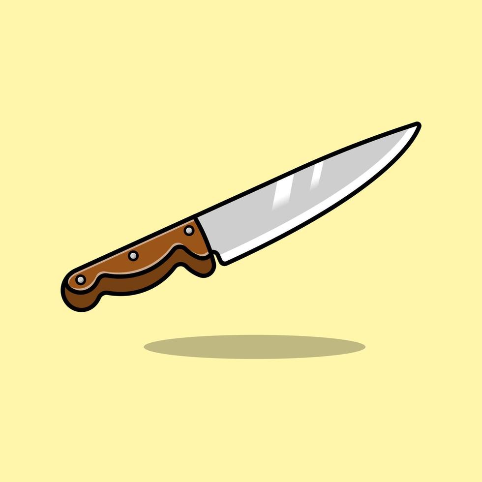 ilustración de iconos de vector de dibujos animados de cuchillo. concepto de caricatura plana. adecuado para cualquier proyecto creativo.