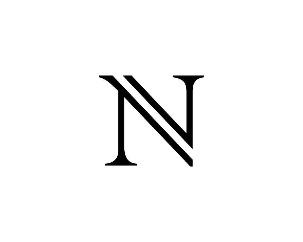 plantilla de vector de diseño de logotipo n nn