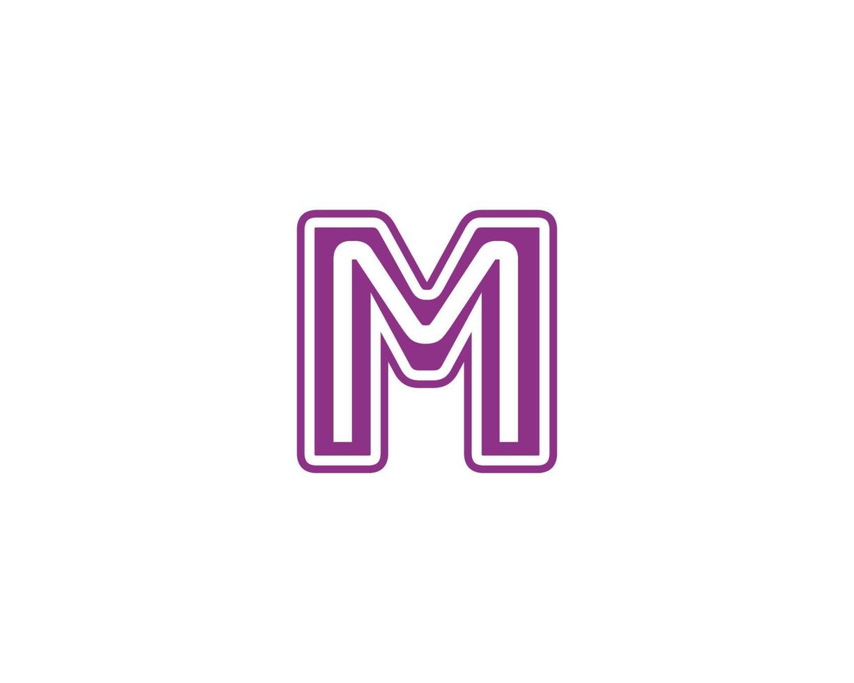 M logo design vector template