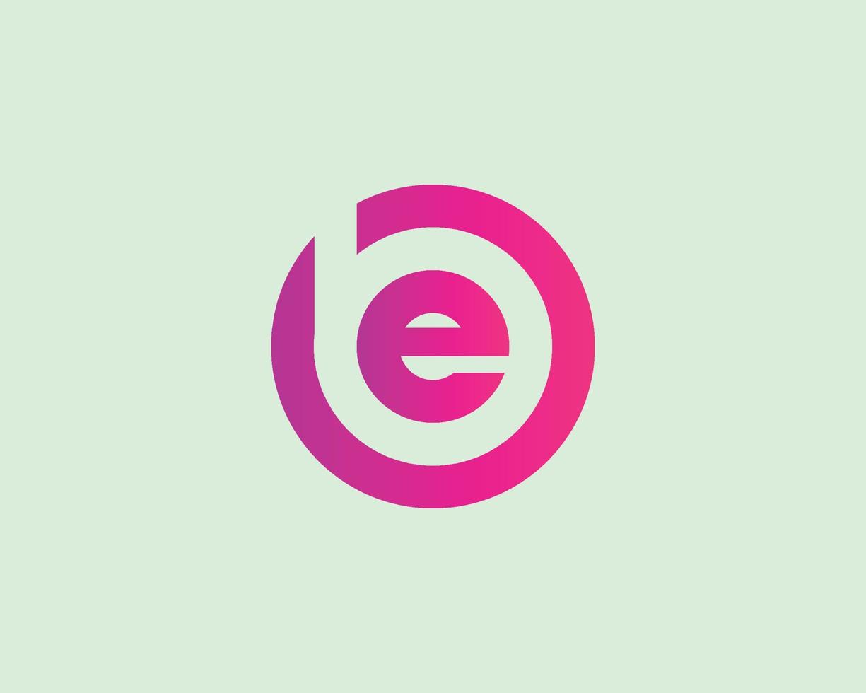 BE EB logo design vector template