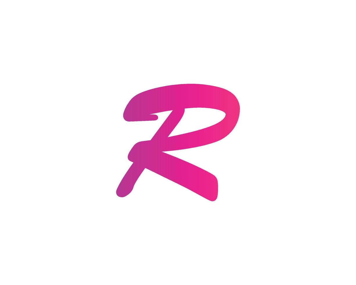 plantilla de vector de diseño de logotipo r