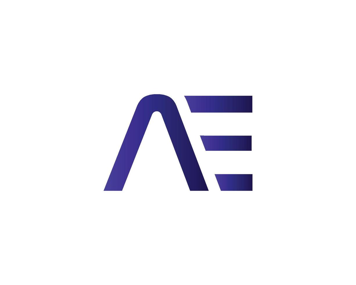 plantilla de vector de diseño de logotipo ae