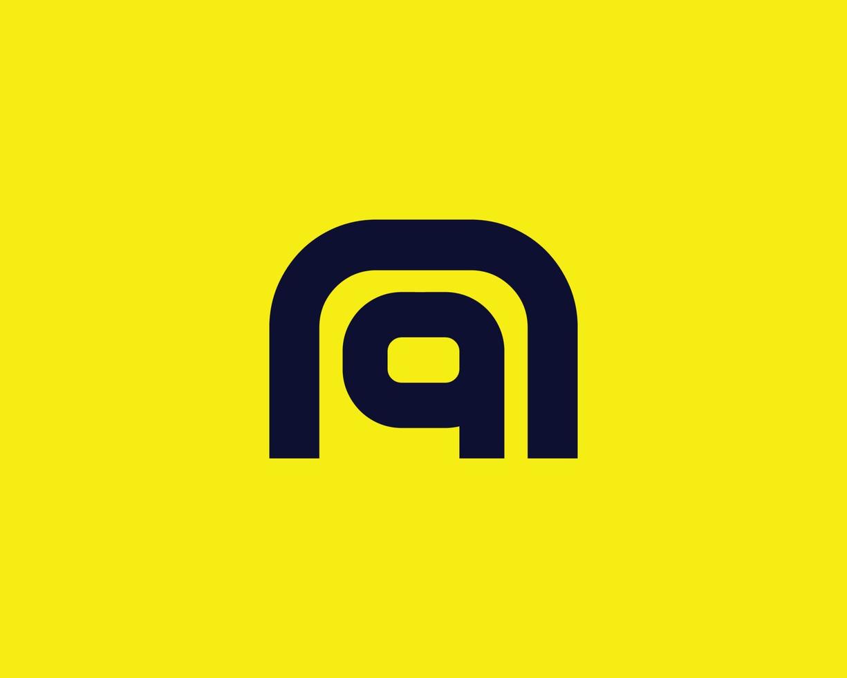 plantilla de vector de diseño de logotipo aq qo