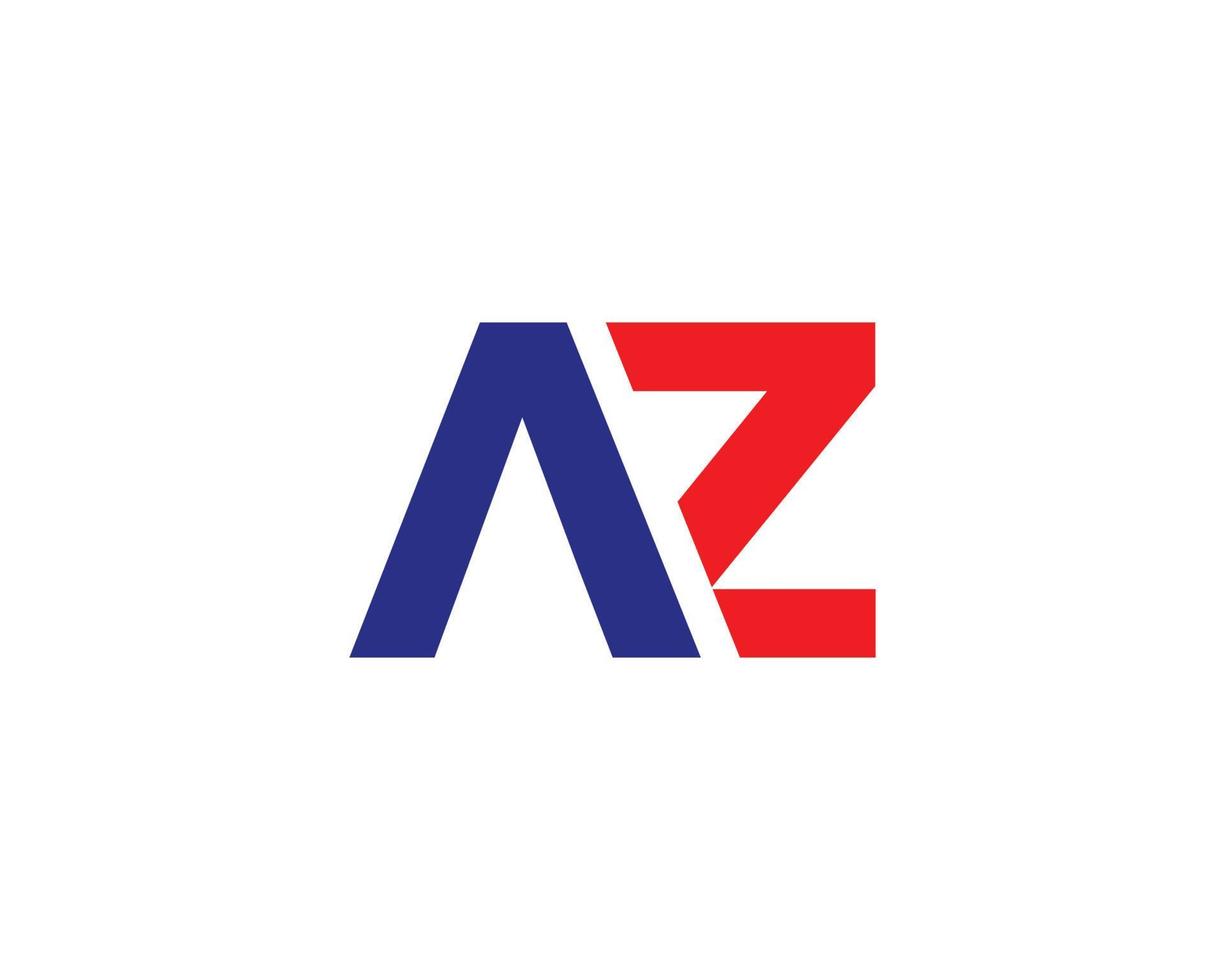 plantilla de vector de diseño de logotipo az za