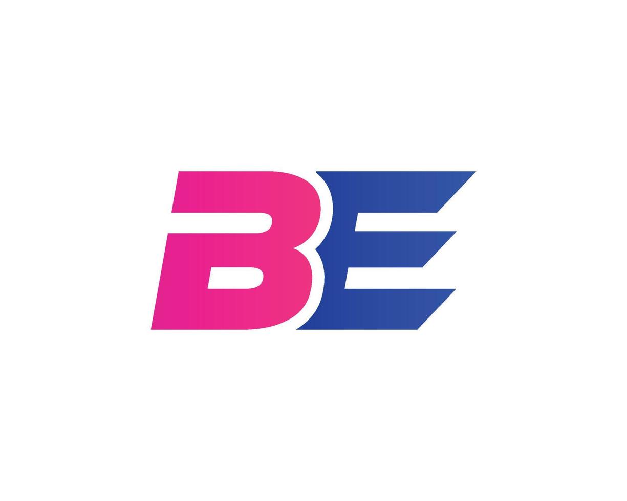 BE EB logo design vector template