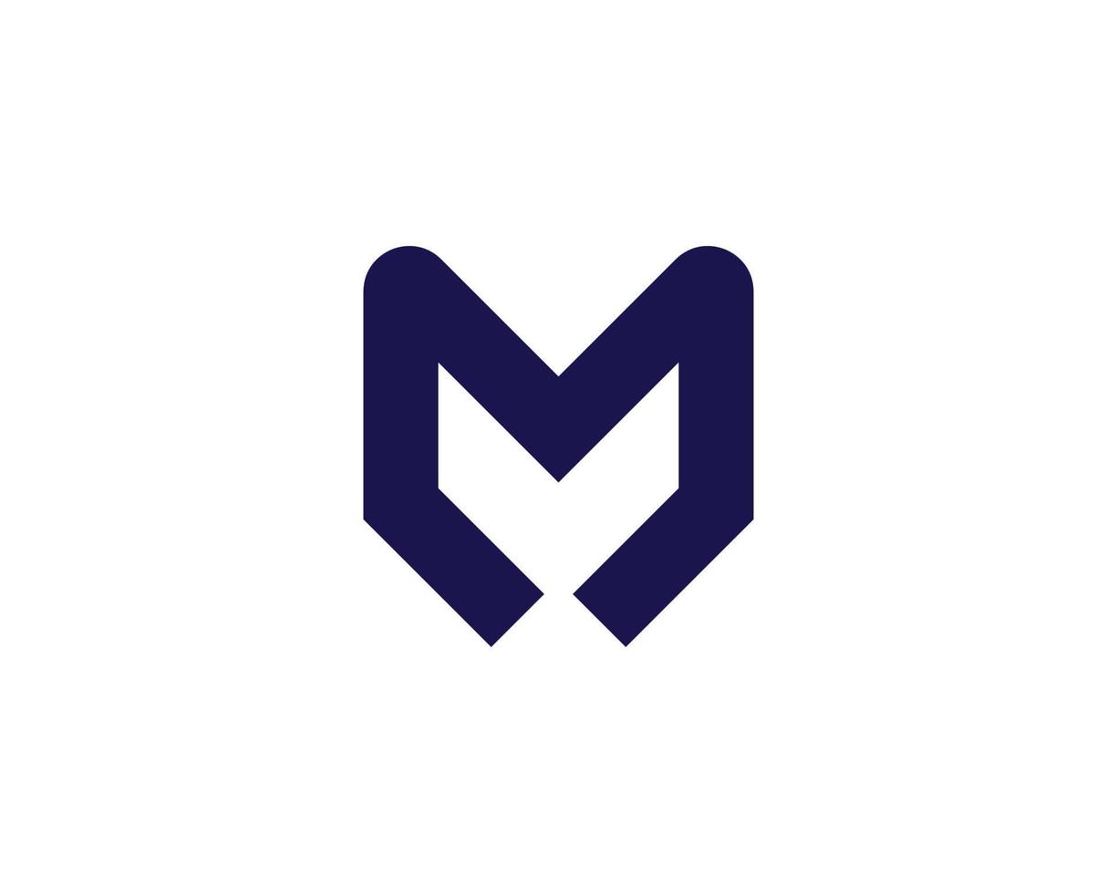 M logo design vector template