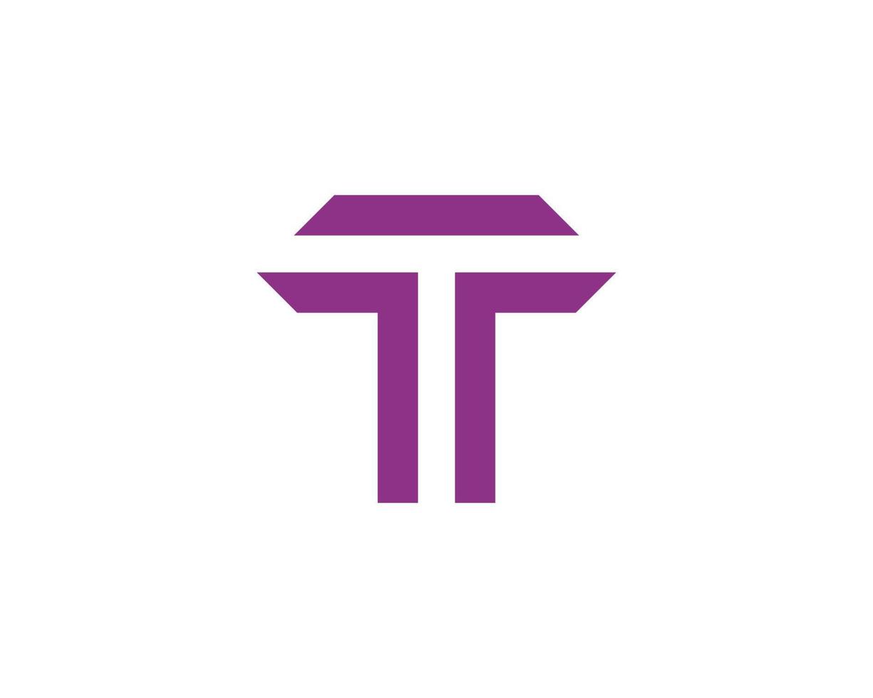 plantilla de vector de diseño de logotipo t tt