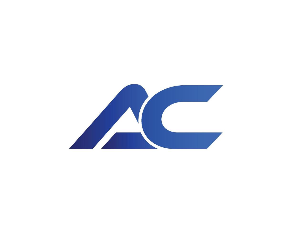 AC CA logo design vector template