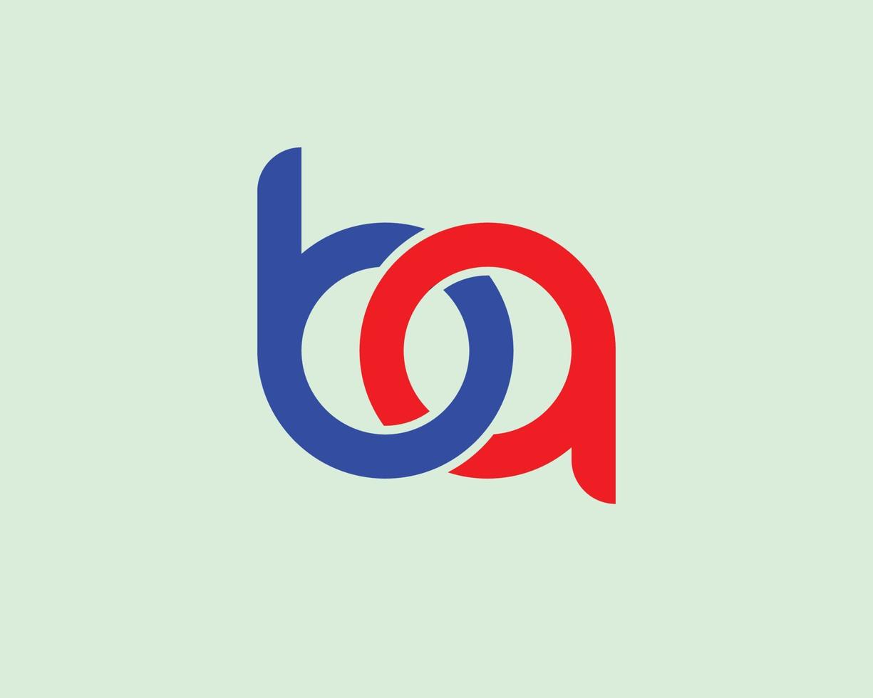 plantilla de vector de diseño de logotipo ba ab