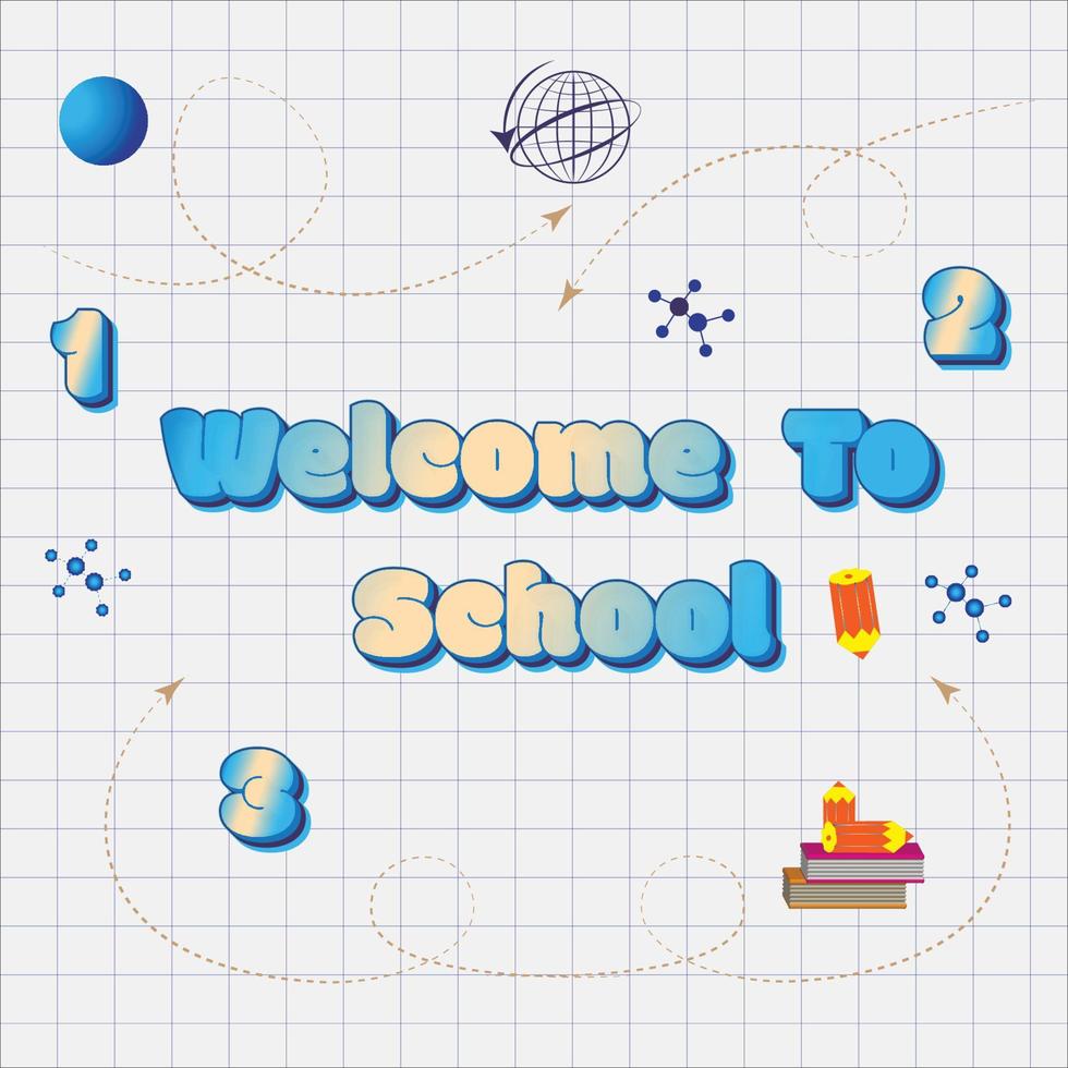 Back to school poster template vector