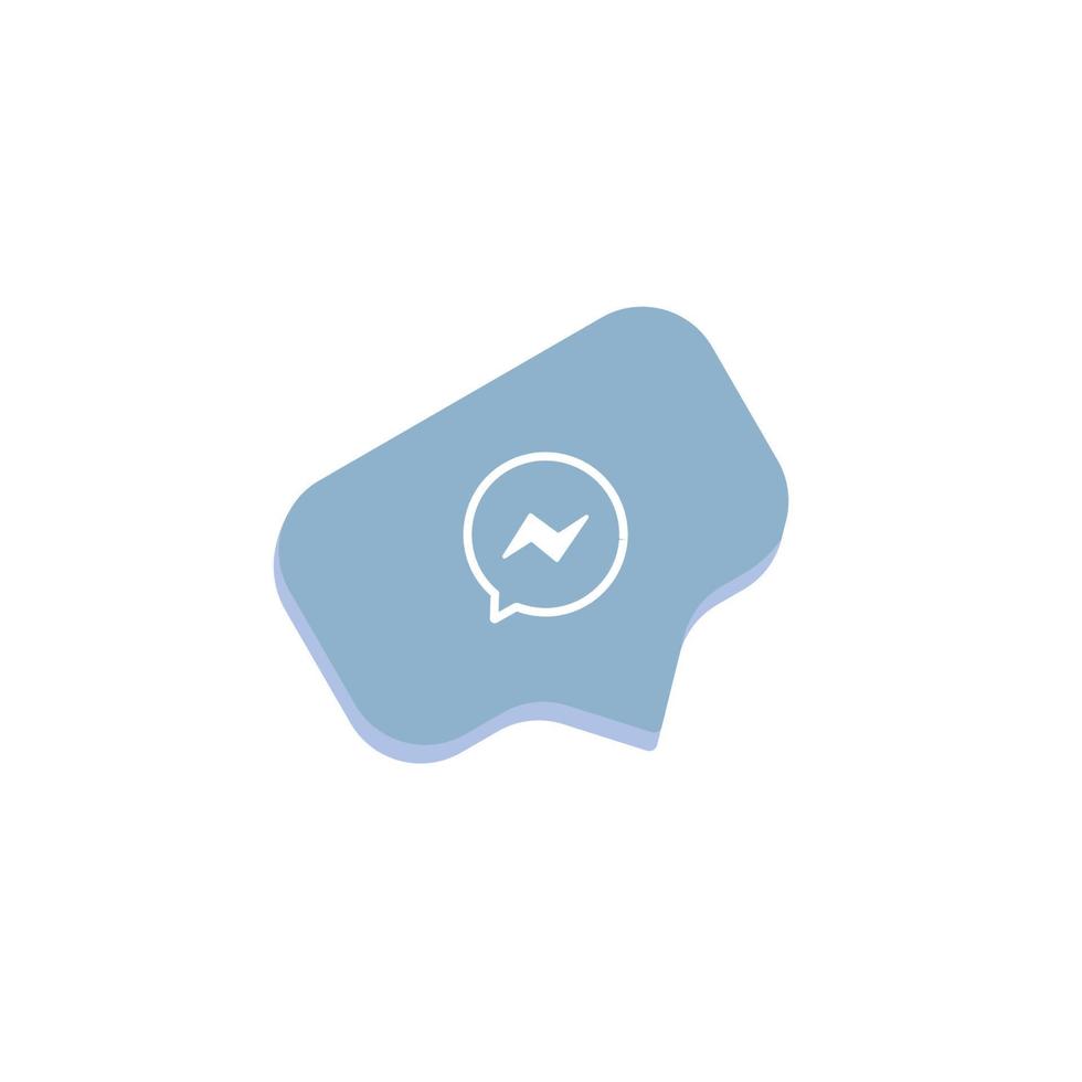 Chat icon in isometric design vector