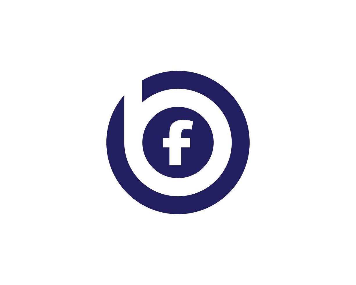 plantilla de vector de diseño de logotipo bf fb