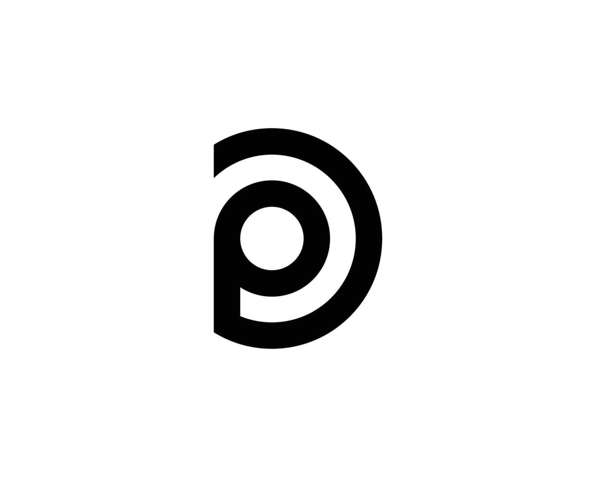 plantilla de vector de diseño de logotipo p