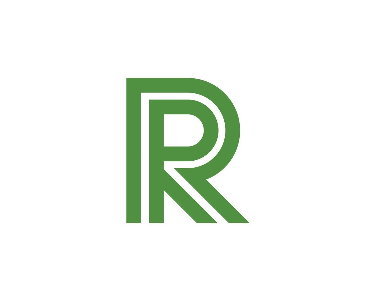 R logo design vector template