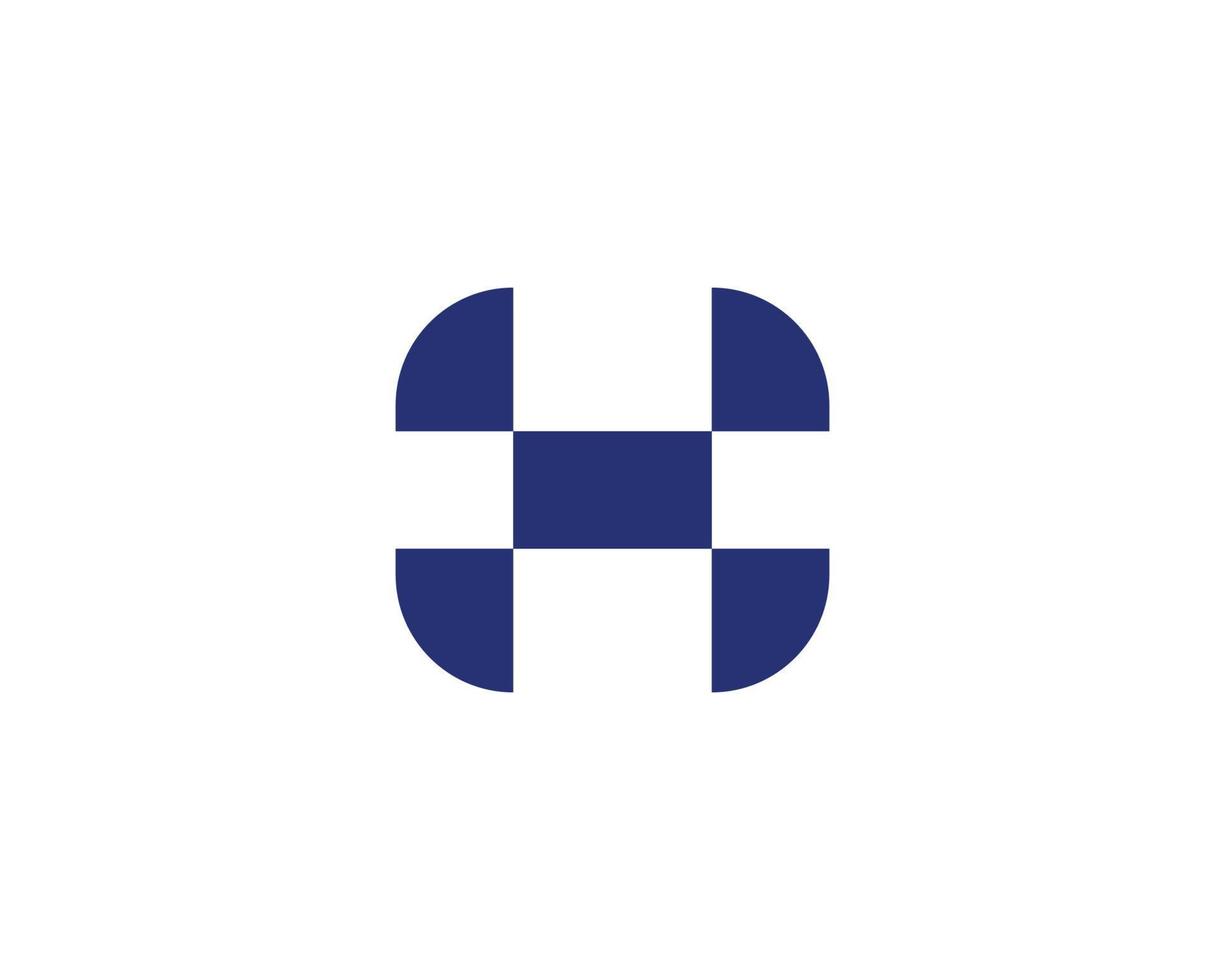 H logo design vector template