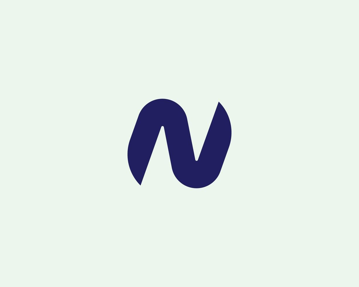 N logo design vector template