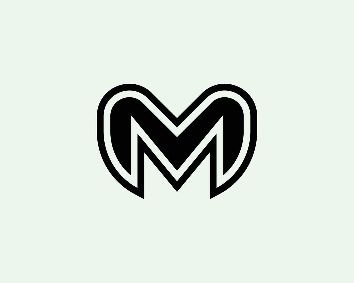 plantilla vectorial de diseño de logotipo m mm vector