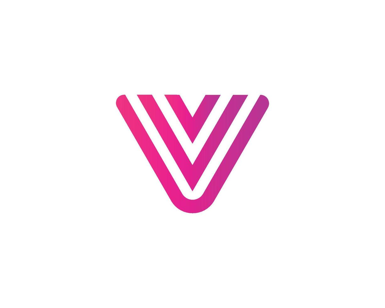 plantilla de vector de diseño de logotipo v vv