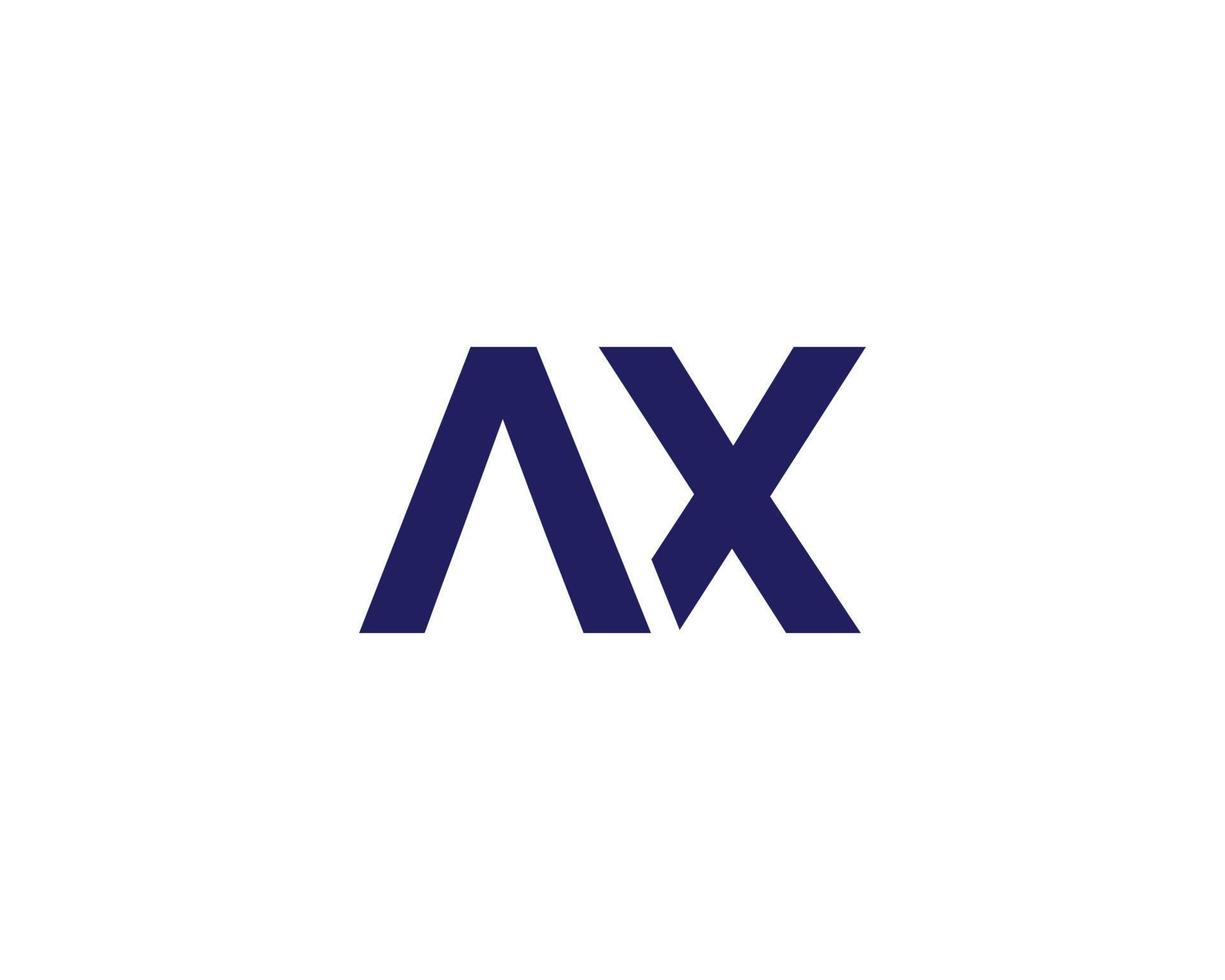 AX XA logo design vector template
