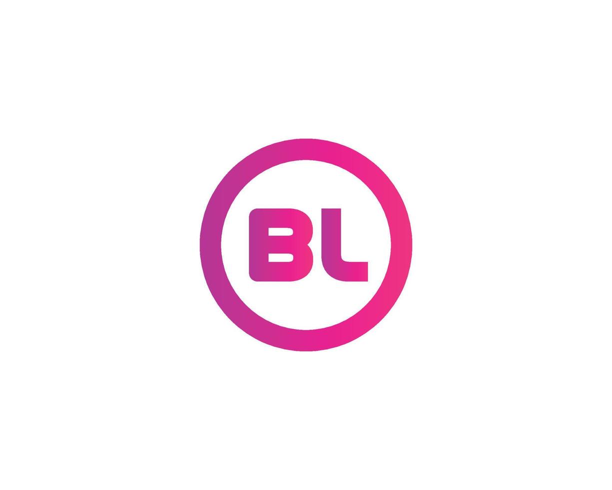 plantilla de vector de diseño de logotipo bl lb