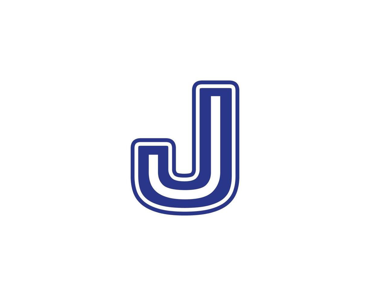 J logo design vector template