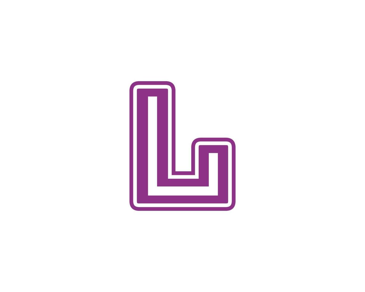 L LL logo design vector template