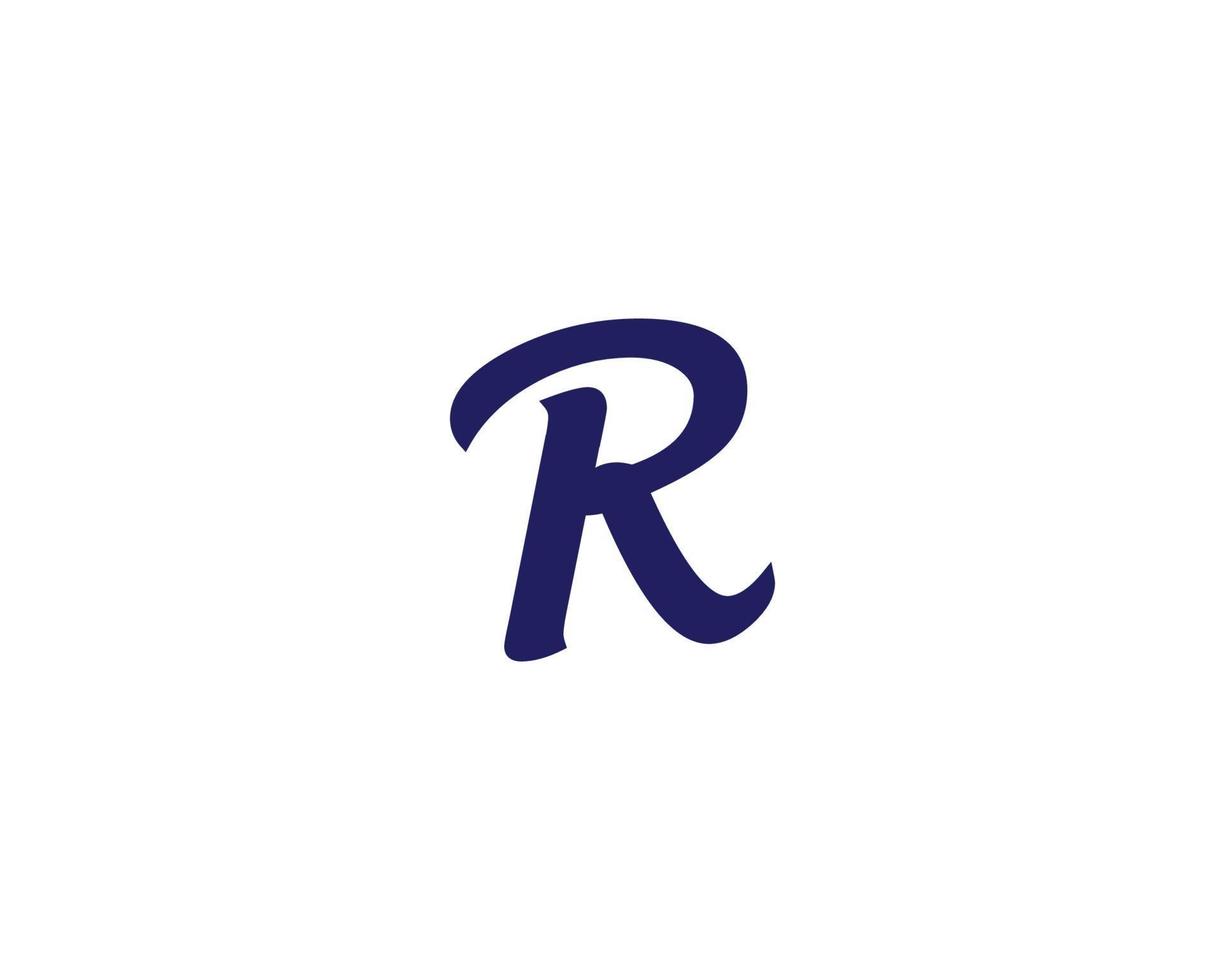 R logo design vector template