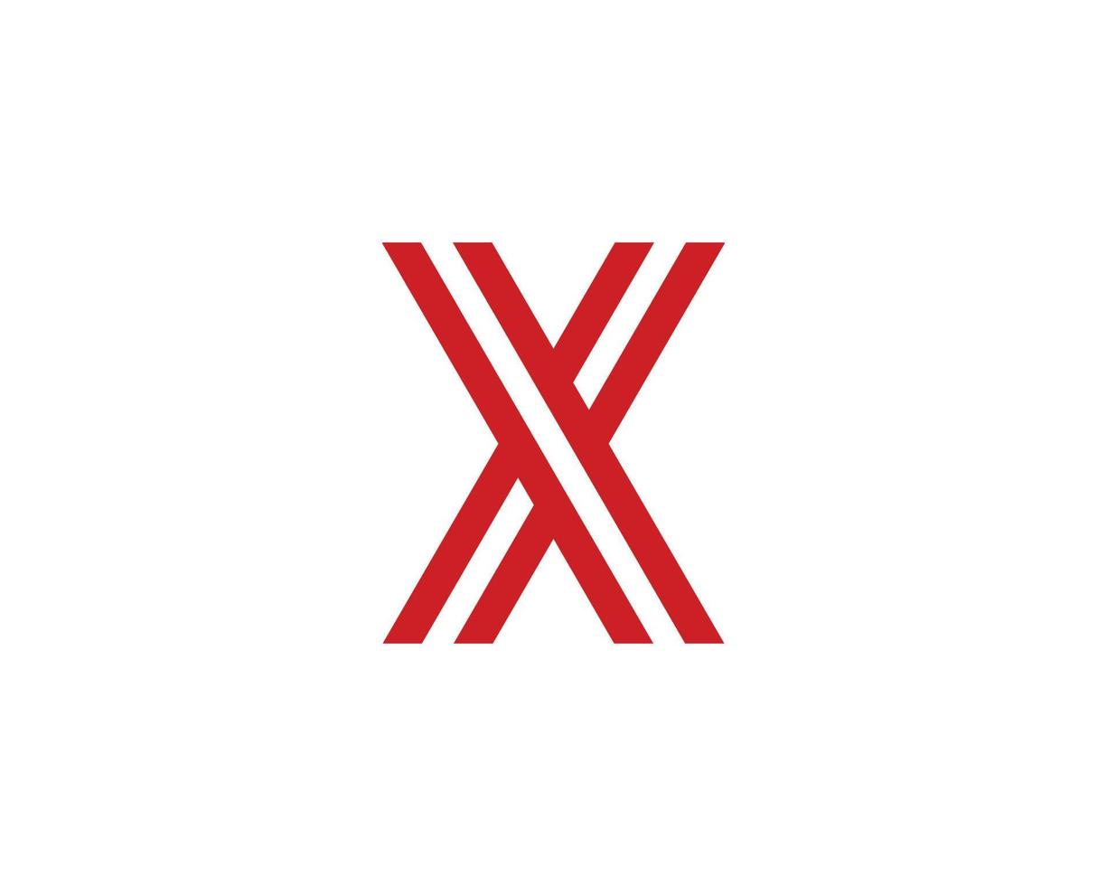 plantilla de vector de diseño de logotipo x xx