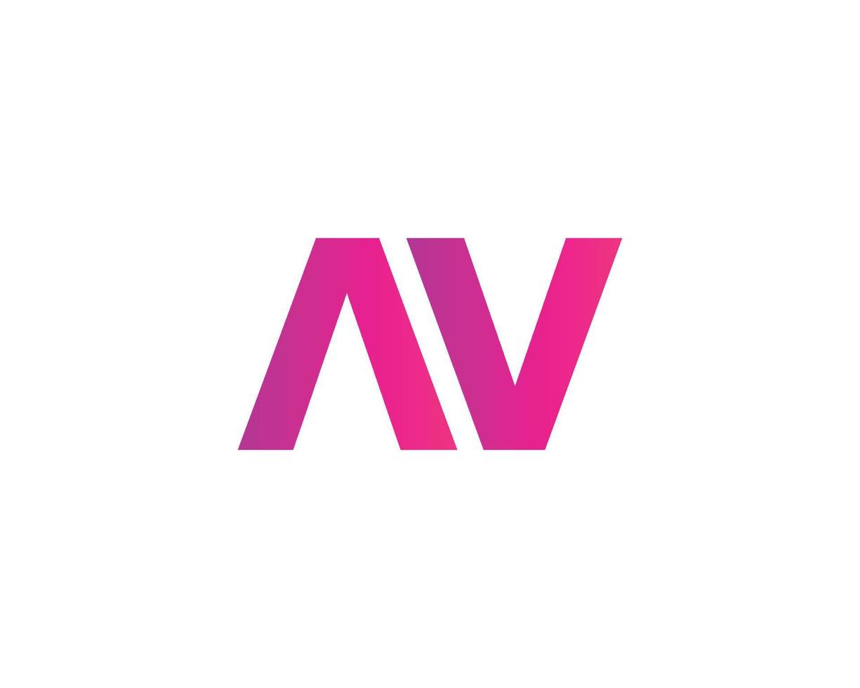 AV VA Logo design vector template