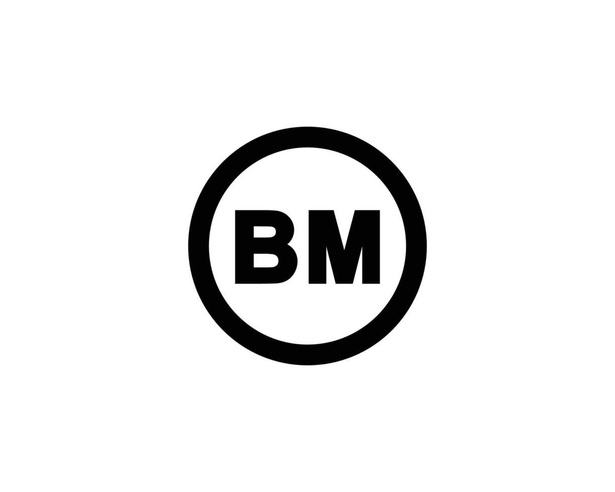 plantilla de vector de diseño de logotipo bm mb