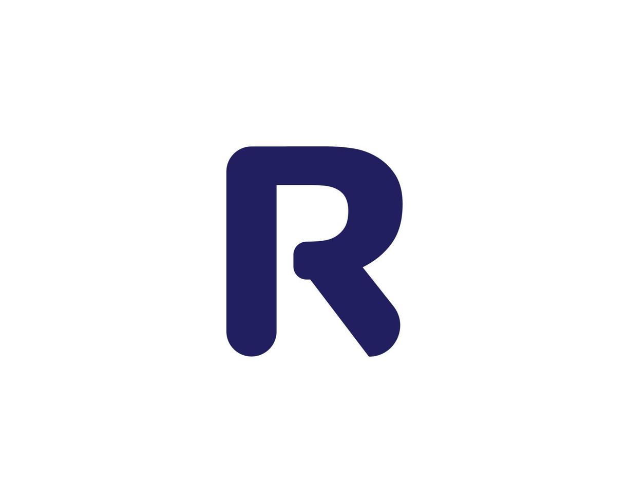 R logo design vector template