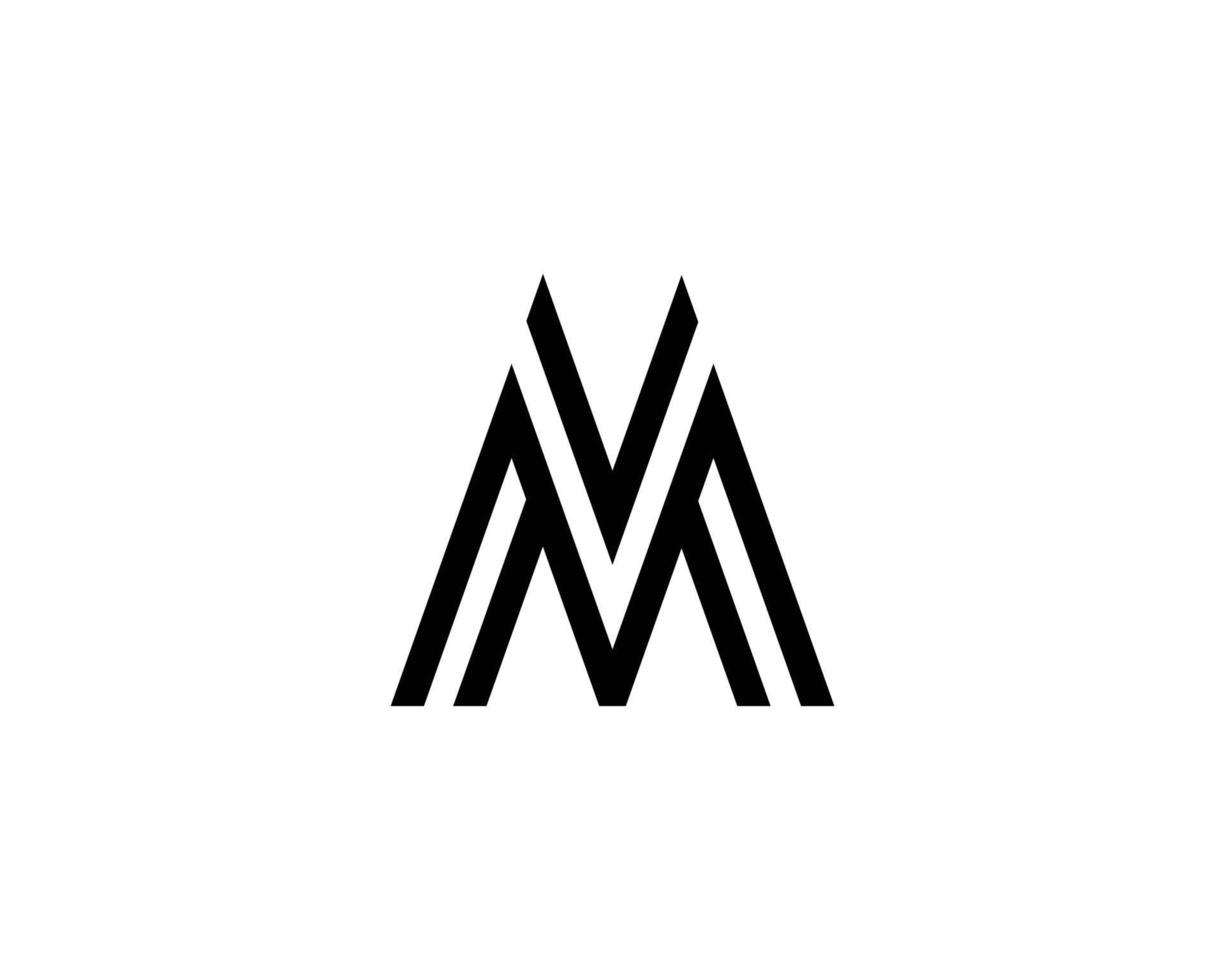 M MM logo design vector template