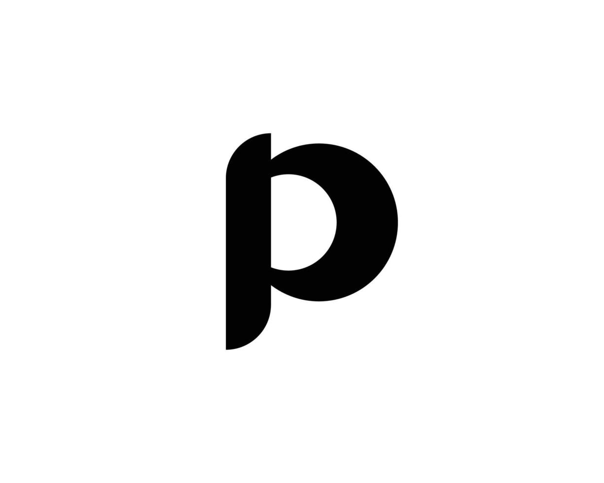 plantilla de vector de diseño de logotipo p