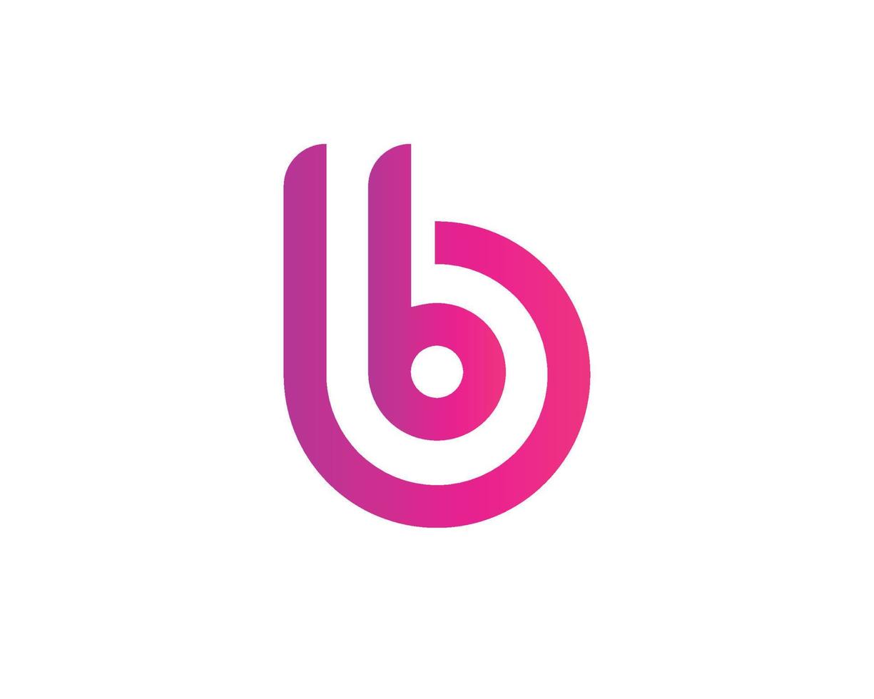 plantilla de vector de diseño de logotipo bb