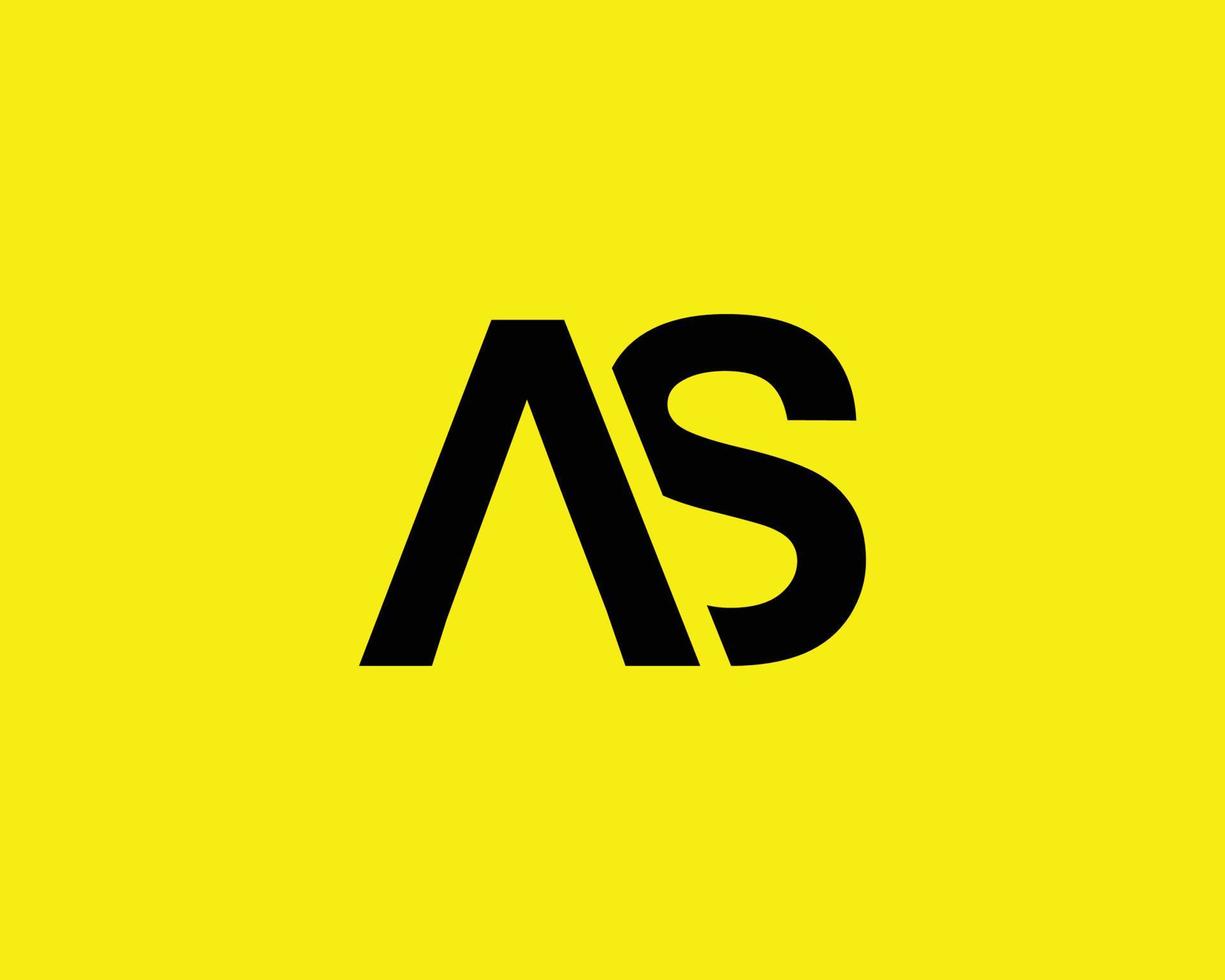 AS SA logo design vector template