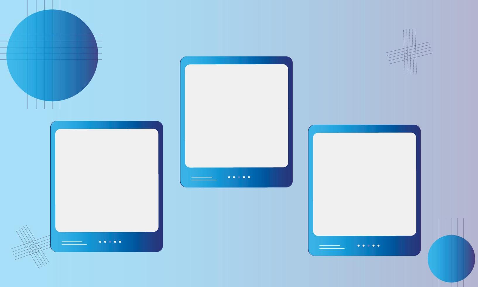 Social media carousel post template vector