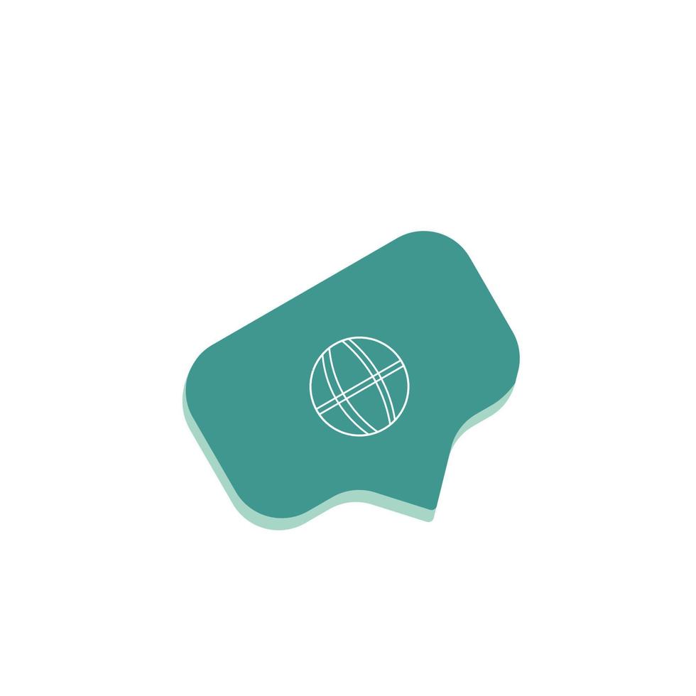 botón de icono de globo en las redes sociales vector