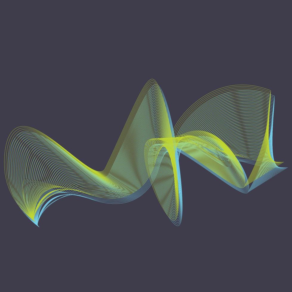 Abstract wave element for design. Vector
