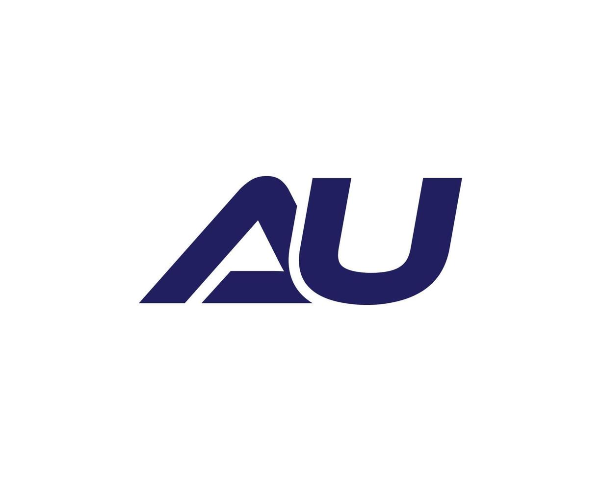 AU UA logo design vector template
