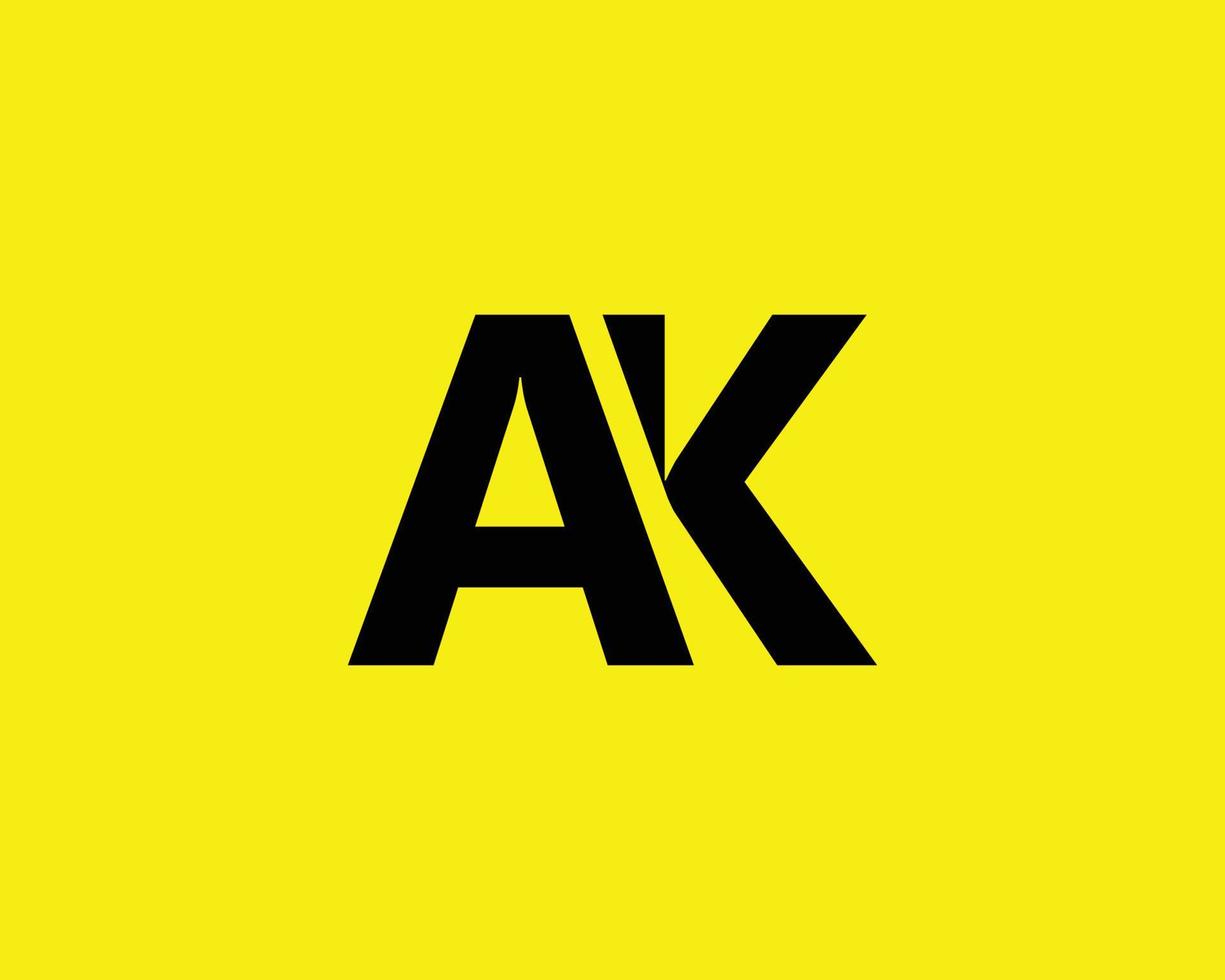 plantilla de vector de diseño de logotipo ak