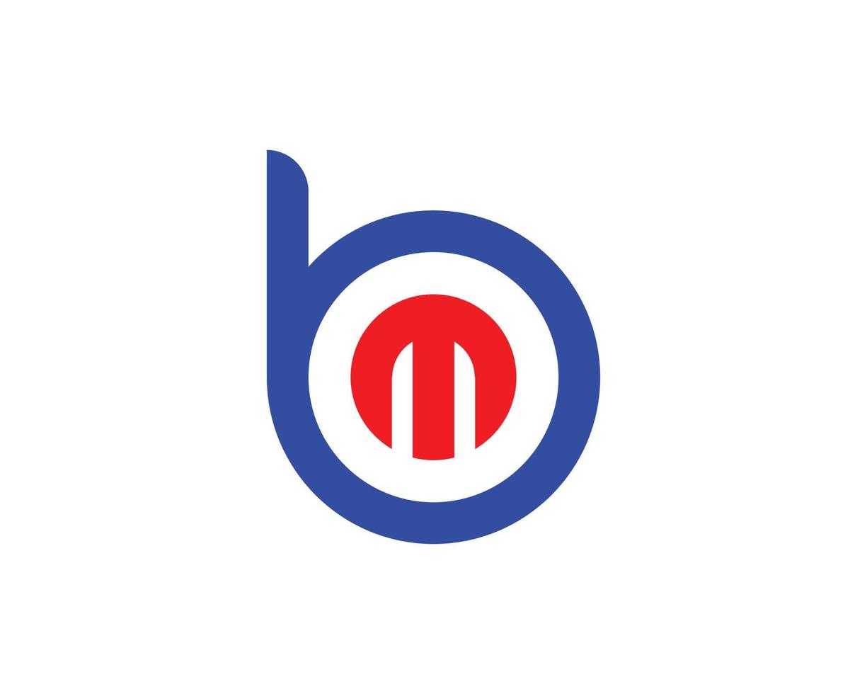 plantilla de vector de diseño de logotipo bm mb