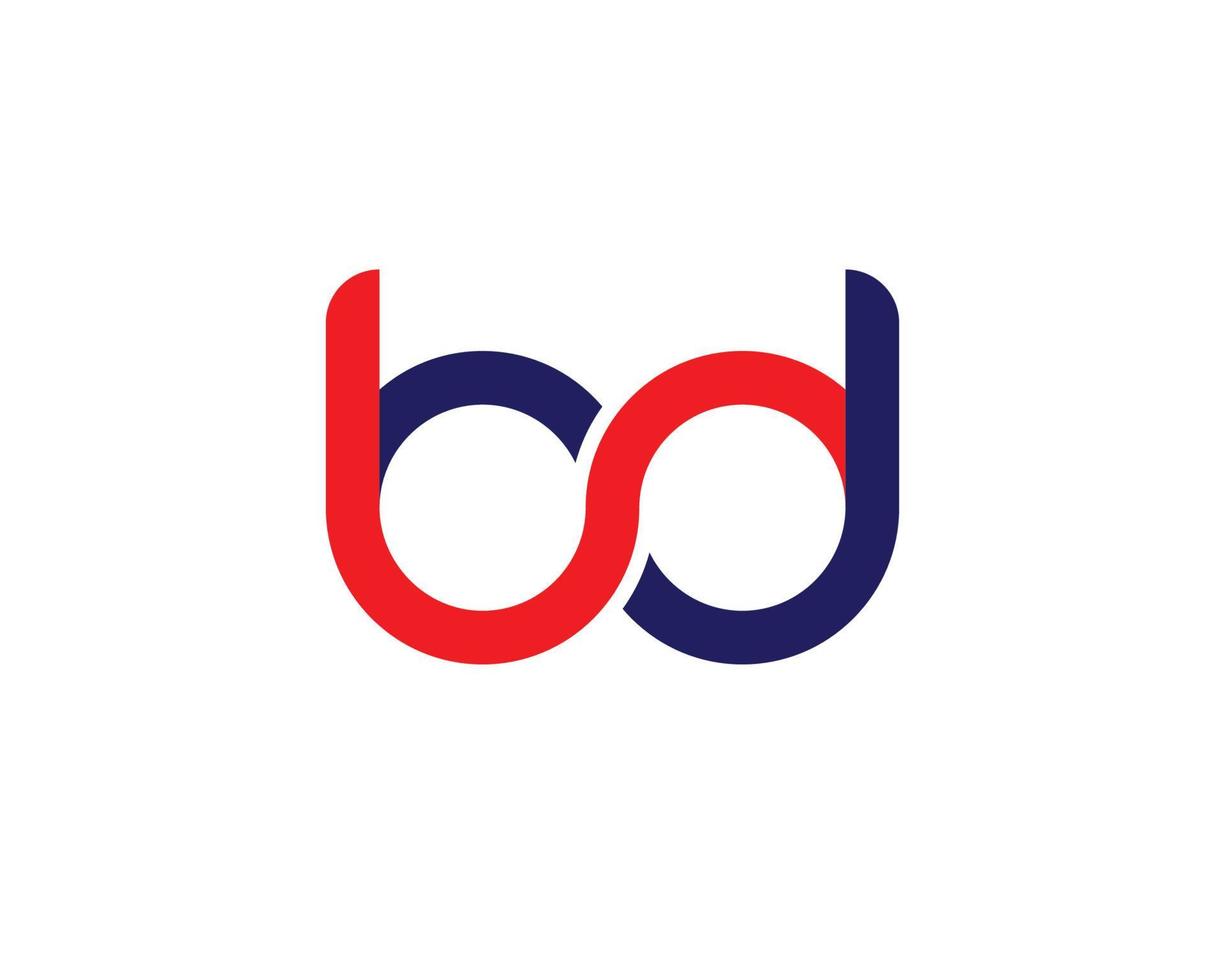 BD DB Logo design vector template