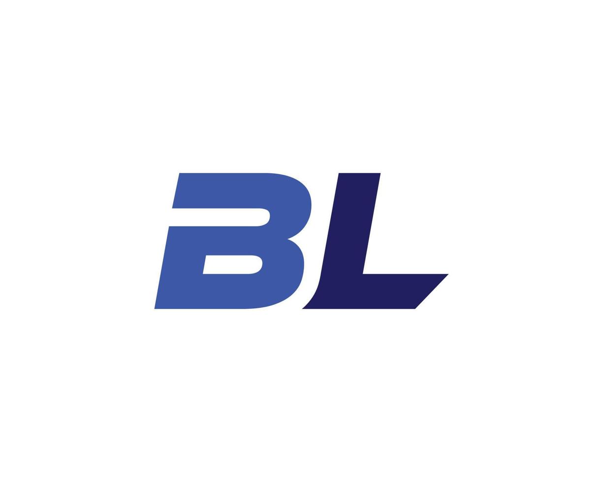 plantilla de vector de diseño de logotipo bl lb