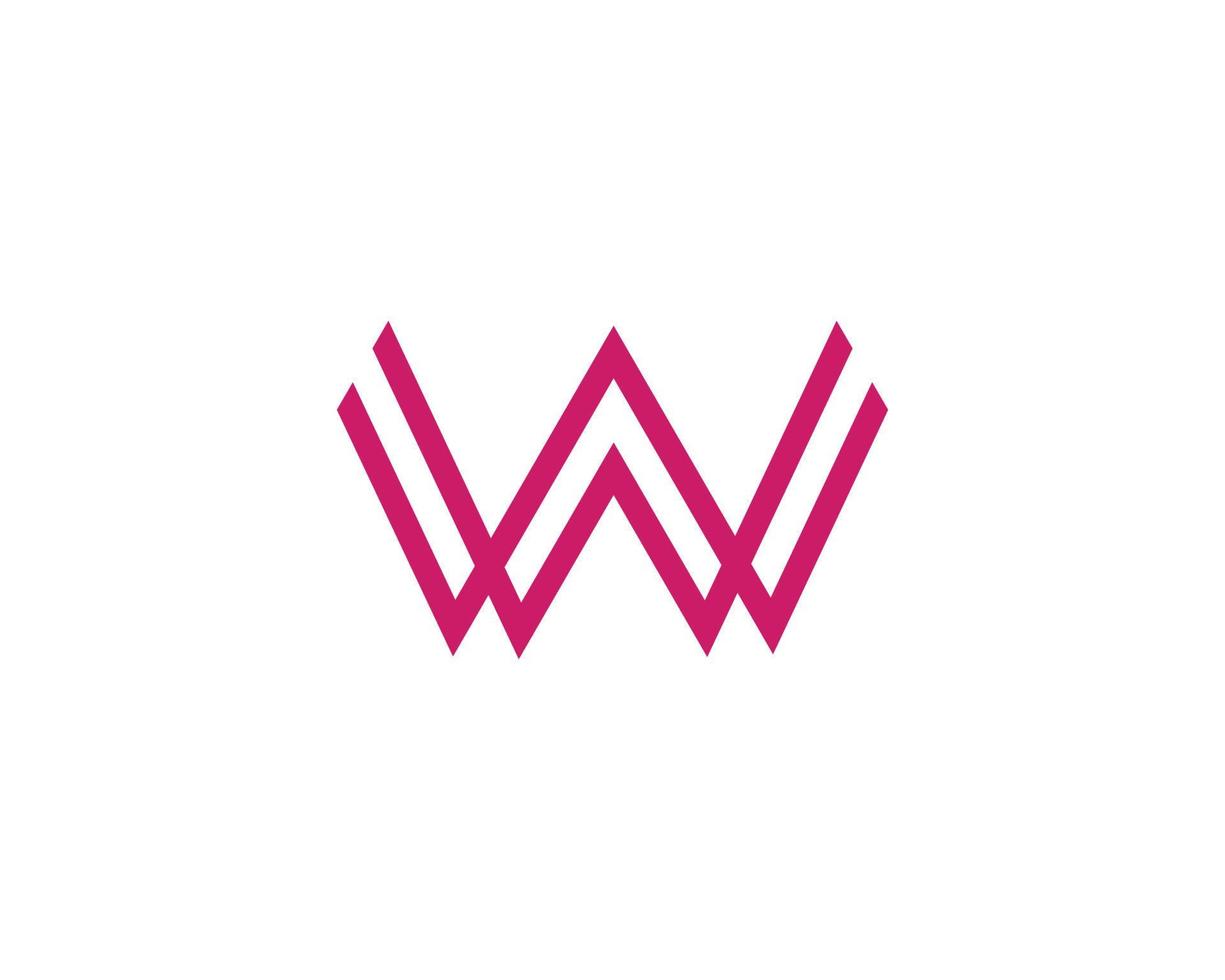 W WW logo design vector template