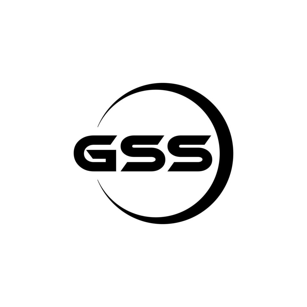 GSS letter logo design in illustration. Vector logo, calligraphy designs for logo, Poster, Invitation, etc.