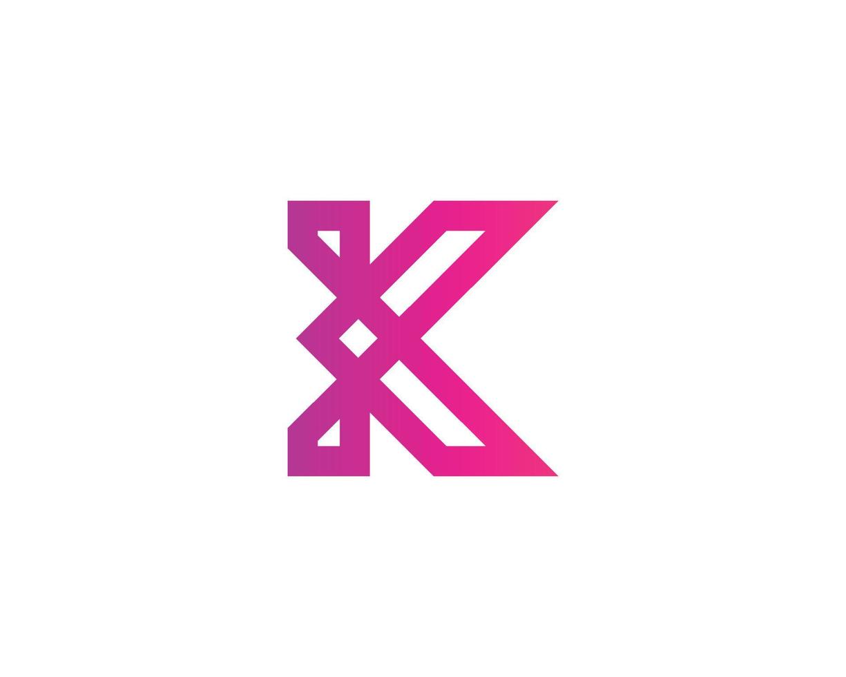 plantilla de vector de diseño de logotipo k