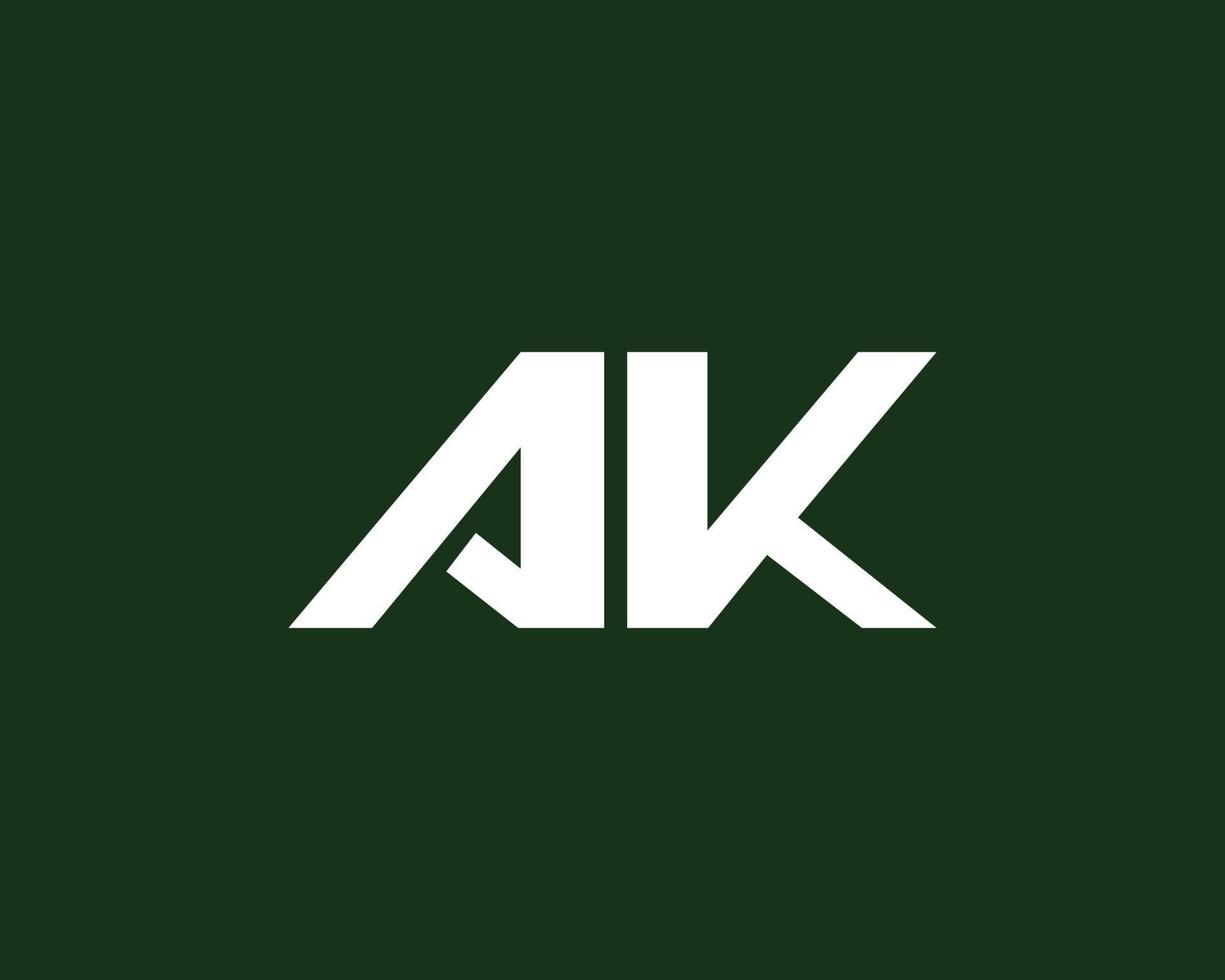 plantilla de vector de diseño de logotipo ak